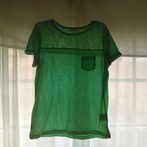 Mint Green Short Sleeve Blouse